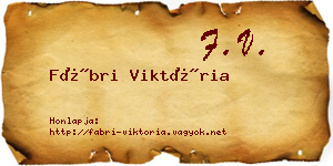 Fábri Viktória névjegykártya