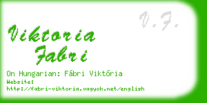 viktoria fabri business card